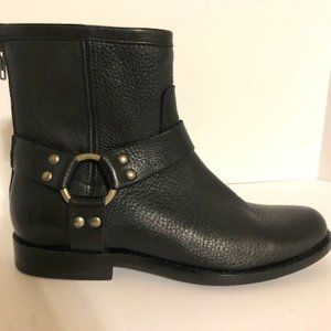 LAST CHANCE! New Frye Phillip Harness Short Black Leather Boot 6.5
